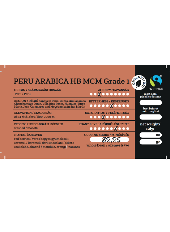 Peru Arabica HB MCM Grade 1 Peru Arabica HB MCM Grade 1